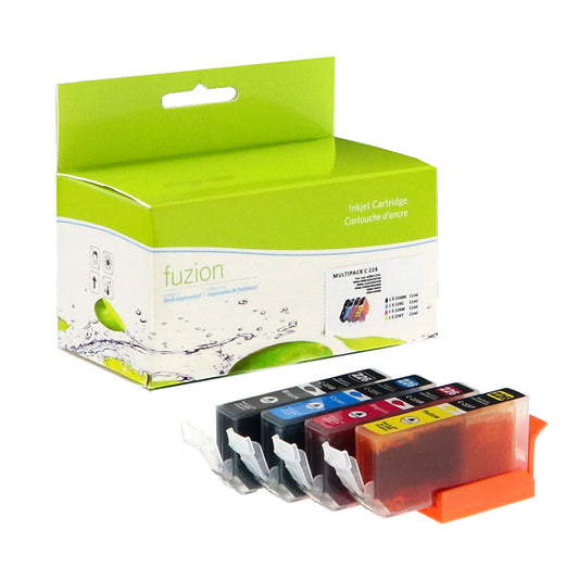 Canon CLI-226 Compatible Ink Cartridge Set - C/K/M/Y - Fuzion
