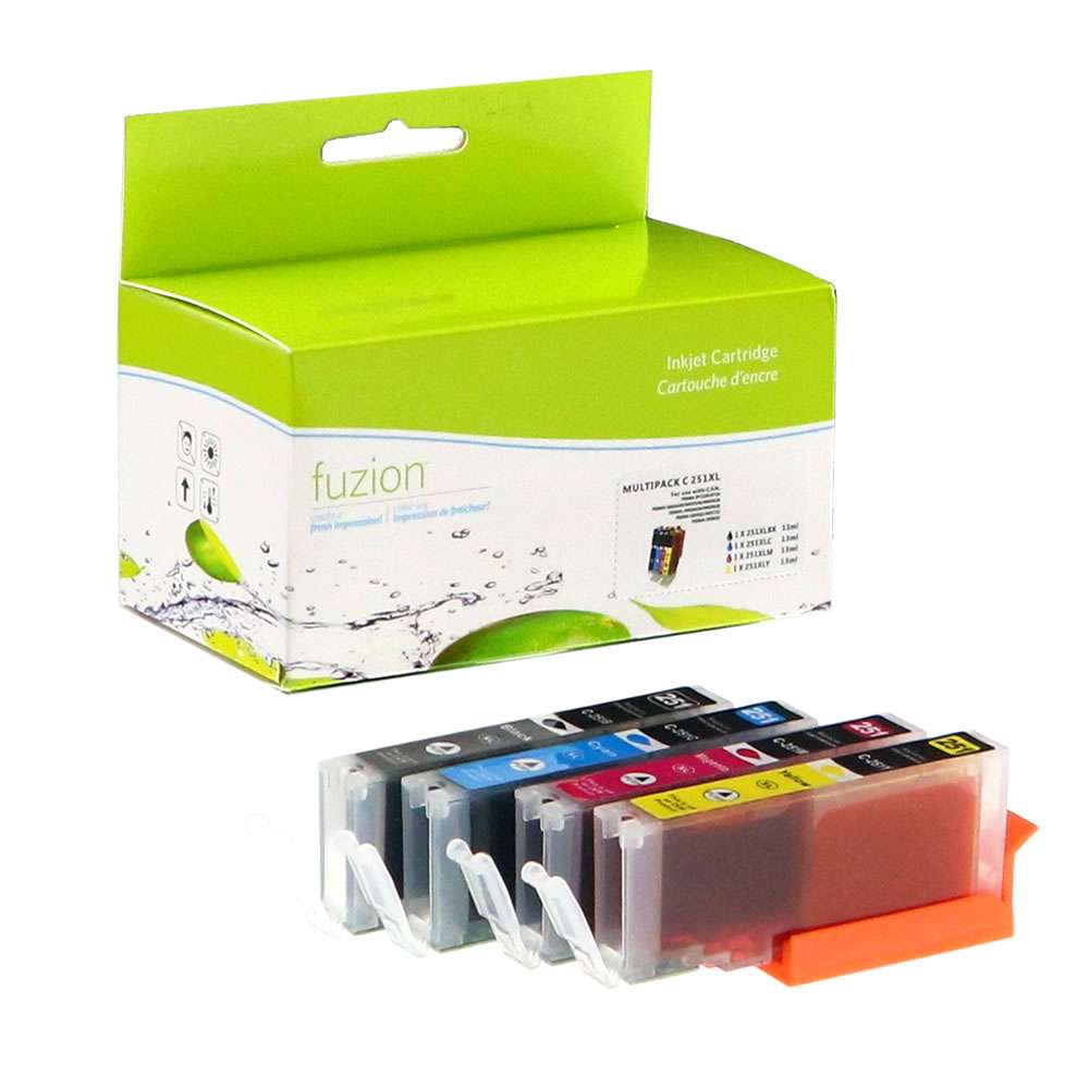Canon CLI-251XL Compatible Ink Cartridge Set - C/K/M/Y - Fuzion