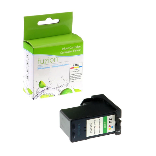 Lexmark #33 Remanufactured Tri-Colour Ink Cartridge - CMY - Fuzion