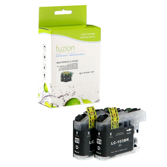 Brother LC1032 Compatibles - 2/Black Ink Cartridges - Fuzion