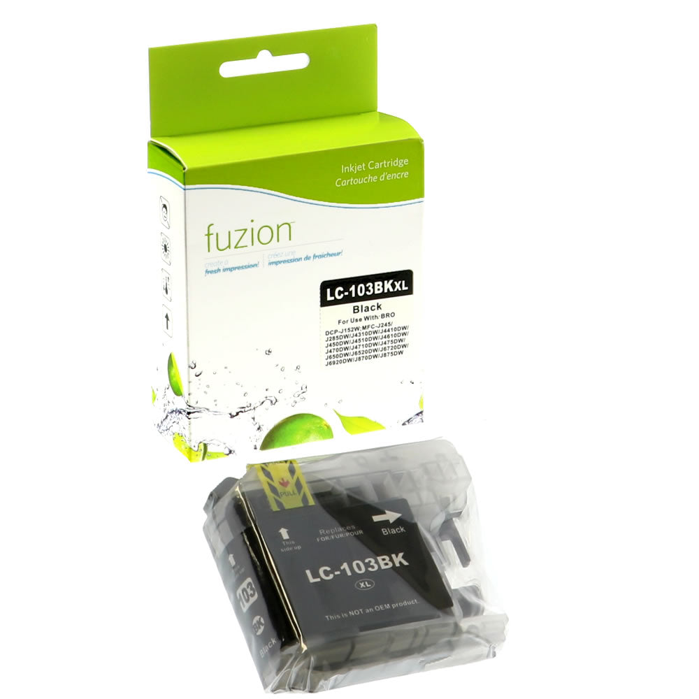 Brother LC103 Compatible - Black Ink Cartridge - Fuzion