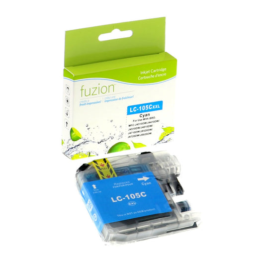 Brother LC105 Compatible - Cyan Ink Cartridge - Fuzion