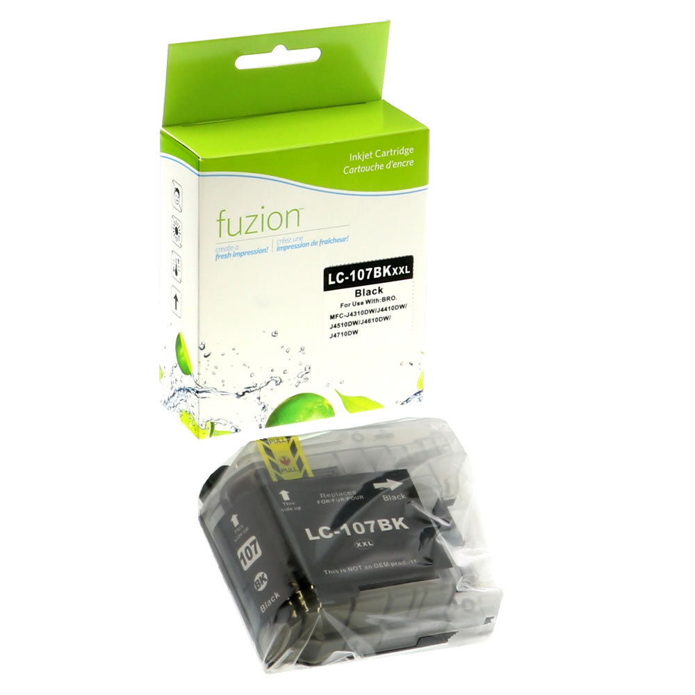 Brother LC107 Compatible - Black Ink Cartridge - Fuzion