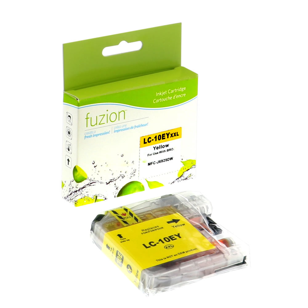Brother LC10EY Compatible - XXL Yellow Ink Cartridge - Fuzion