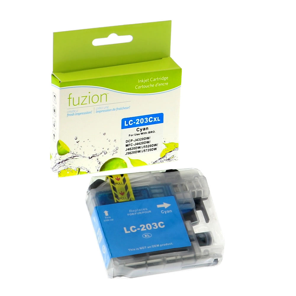 Brother LC203 Compatible - Cyan Ink Cartridge - Fuzion