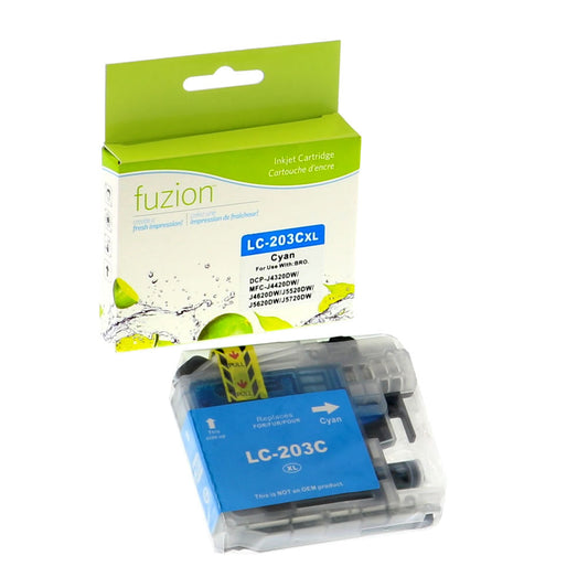 Brother LC203 Compatible - Cyan Ink Cartridge - Fuzion