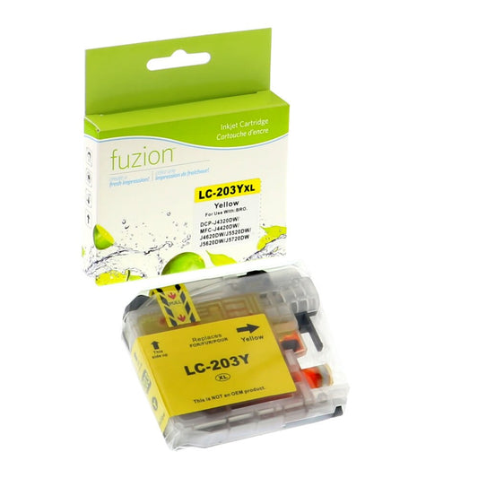 Brother LC203 Compatible - Yellow Ink Cartridge - Fuzion