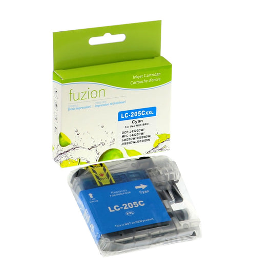 Brother LC205XXL Compatible - Cyan Ink Cartridge - Fuzion