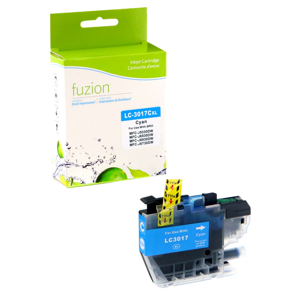 Brother LC3017C Compatible - Cyan Ink Cartridge - Fuzion