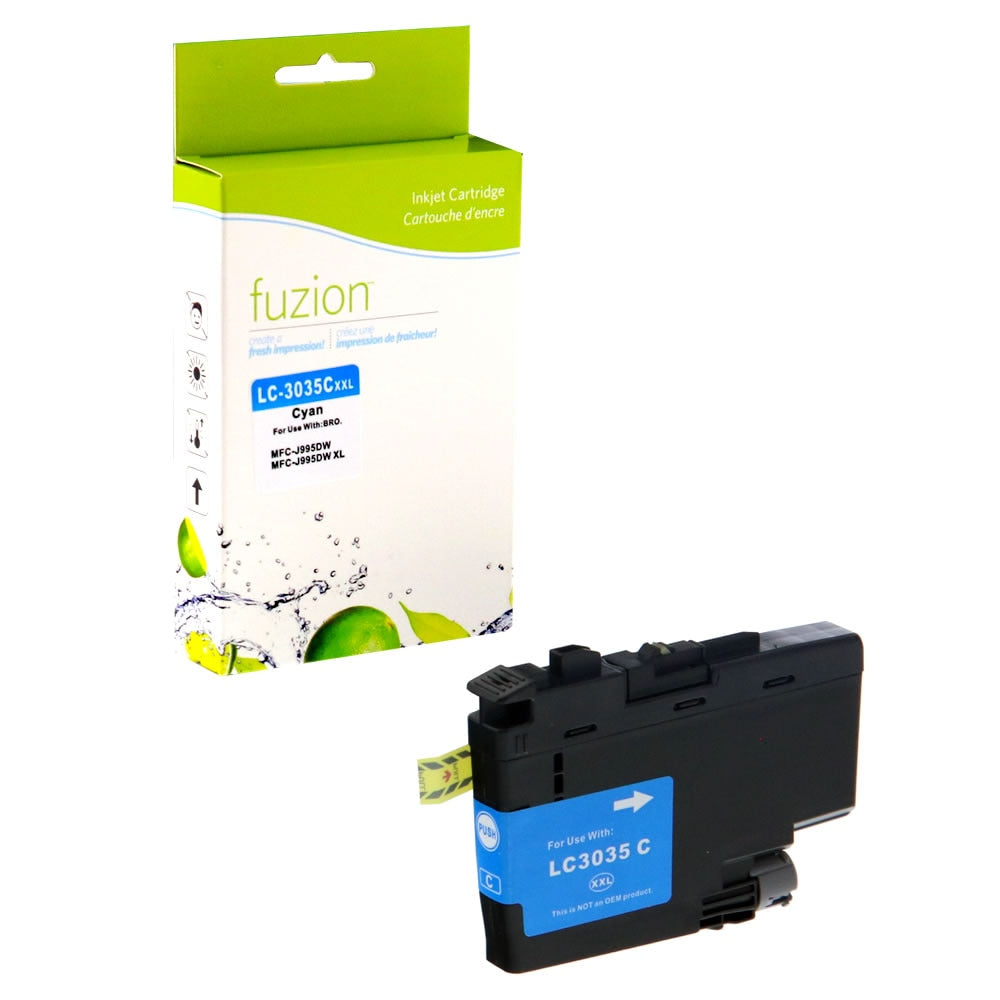 Brother LC3035C Compatible Tank - Ultra HY Cyan Ink Cartridge - Fuzion