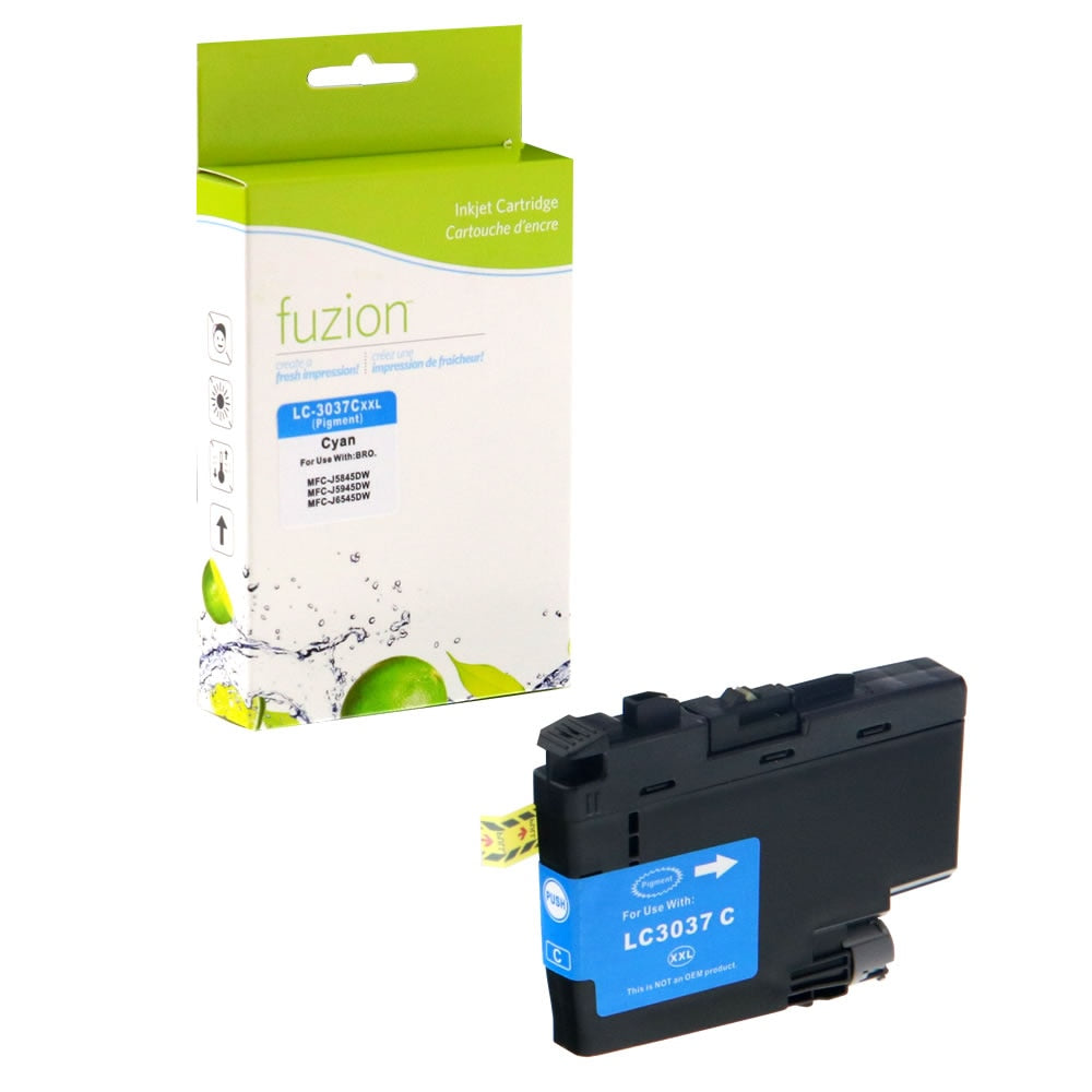 Brother LC3037C Compatible Tank - Super HY Cyan Ink Cartridge - Fuzion