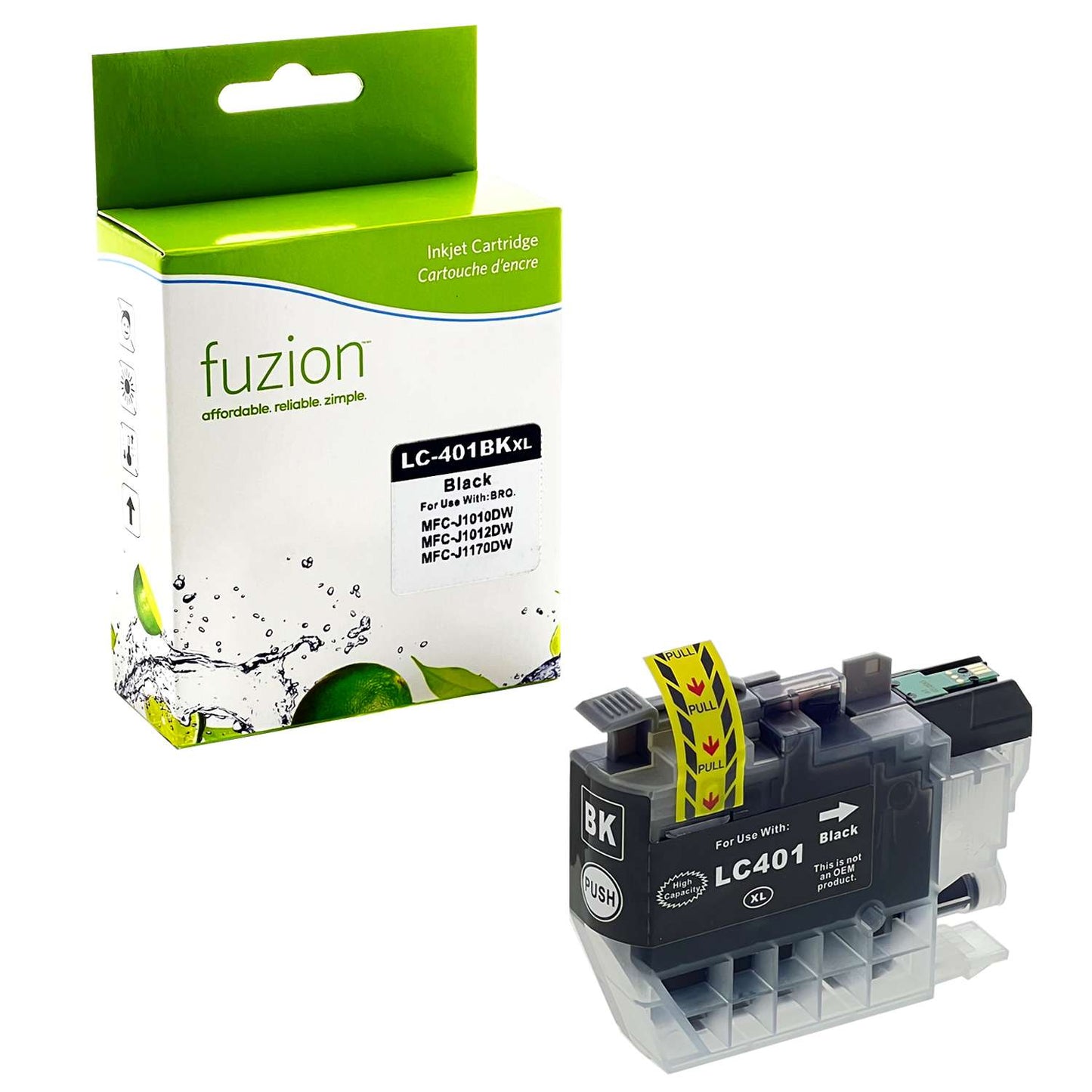 Brother LC401XLBKS Compatible - Black Ink Cartridge - Fuzion