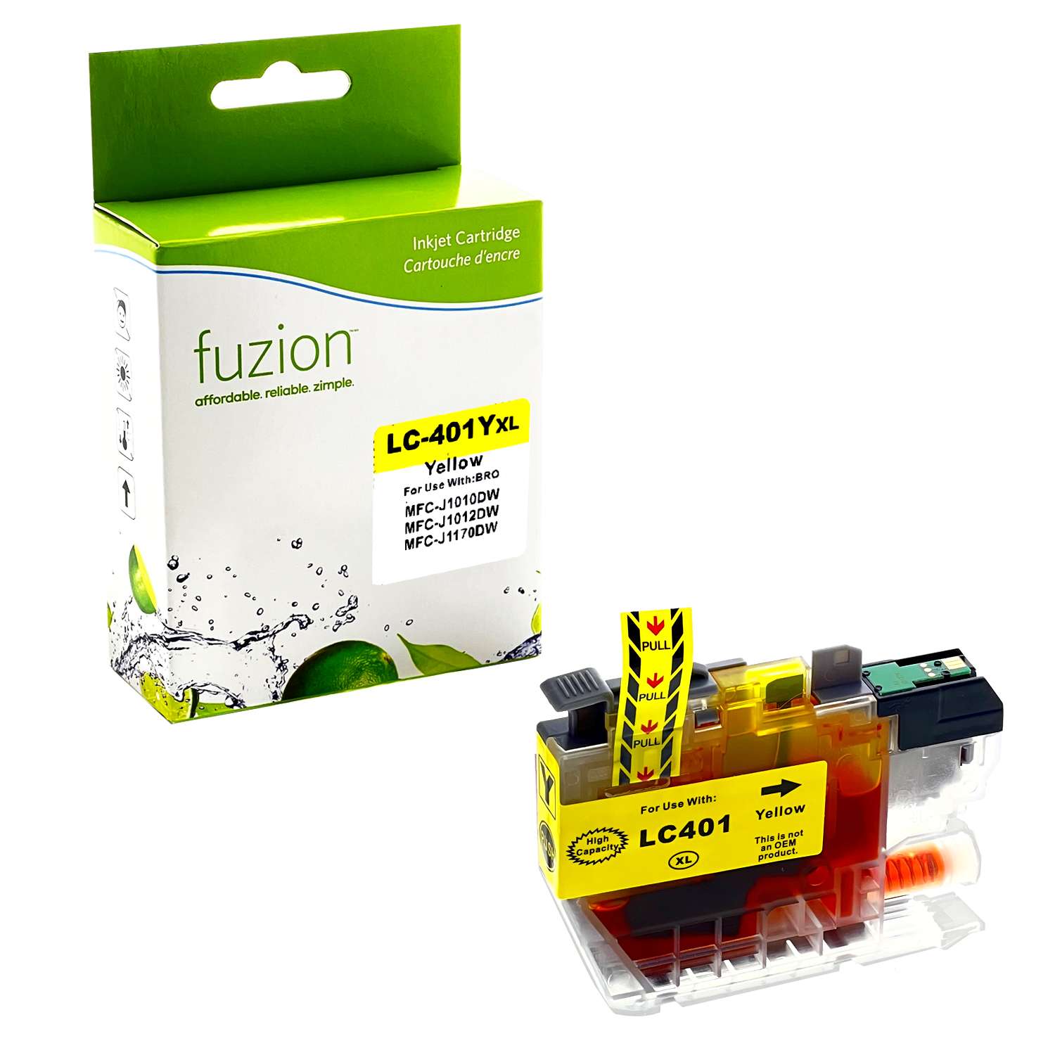Brother LC401XLYS Compatible - Yellow Ink Cartridge - Fuzion