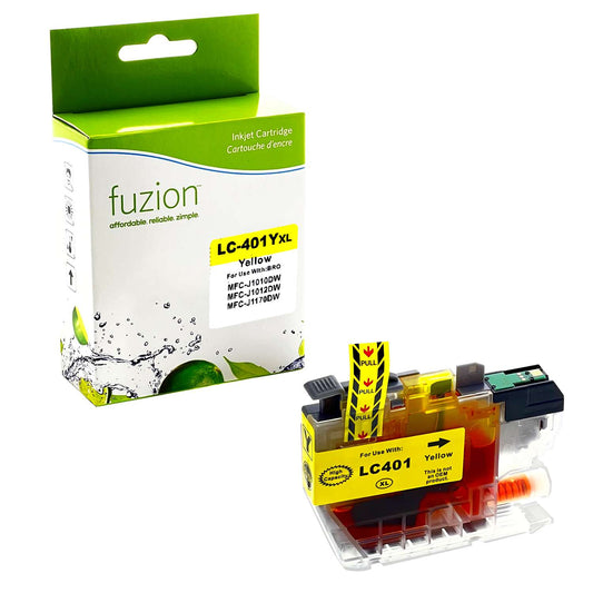 Brother LC401XLYS Compatible - Yellow Ink Cartridge - Fuzion