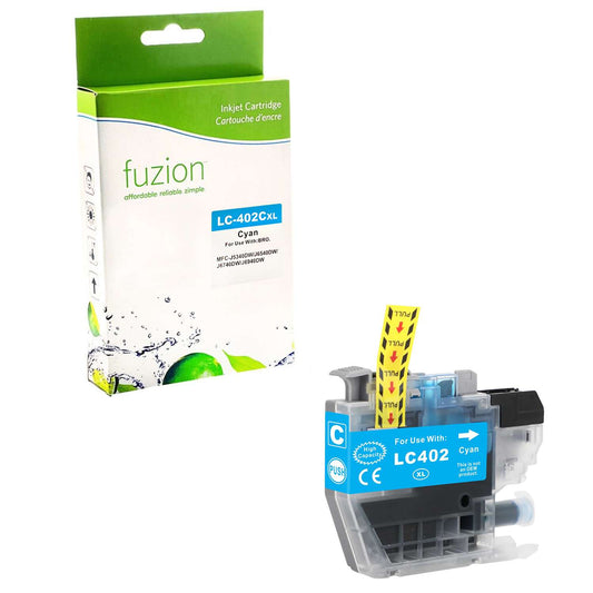 Brother LC402XLCS Compatible - Cyan Ink Cartridge - Fuzion