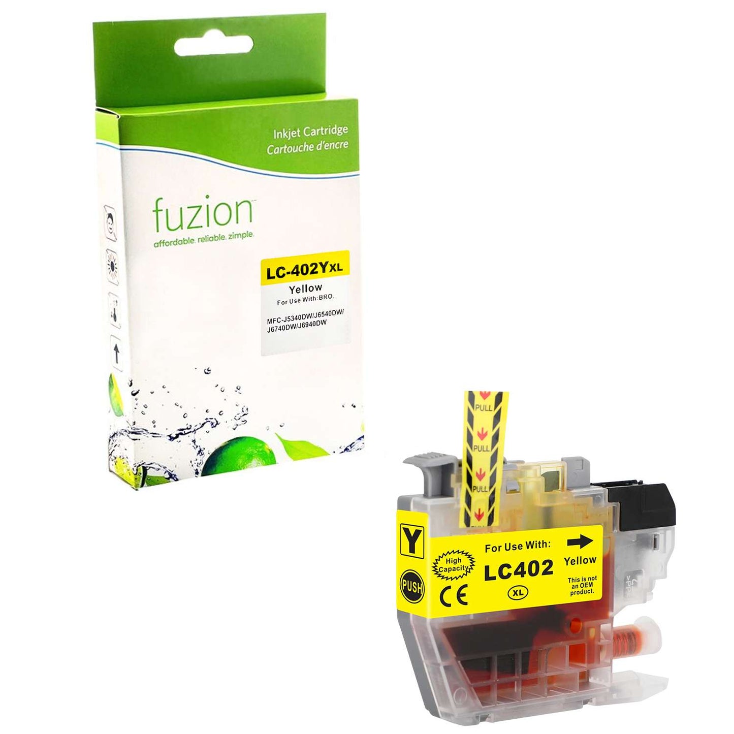 Brother LC402XLYS Compatible - Yellow Ink Cartridge - Fuzion