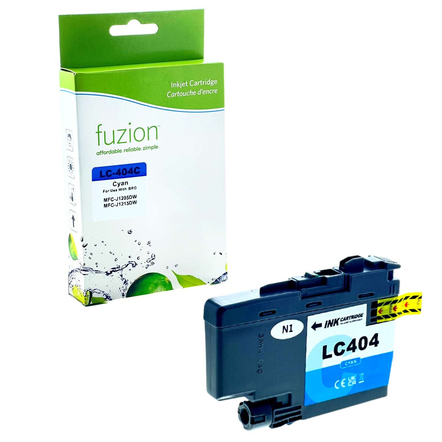 Brother LC404CS Compatible - Cyan Ink Cartridge - Fuzion