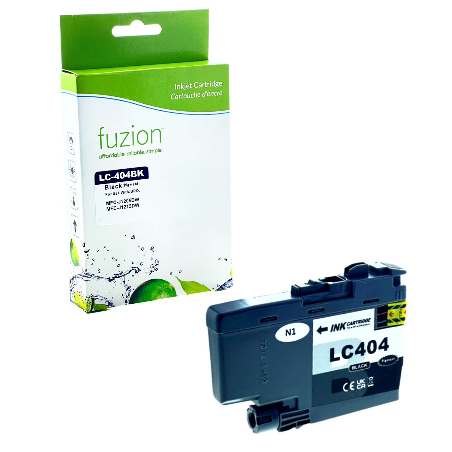 Brother LC404BKS Compatible - Black Ink Cartridge - Fuzion