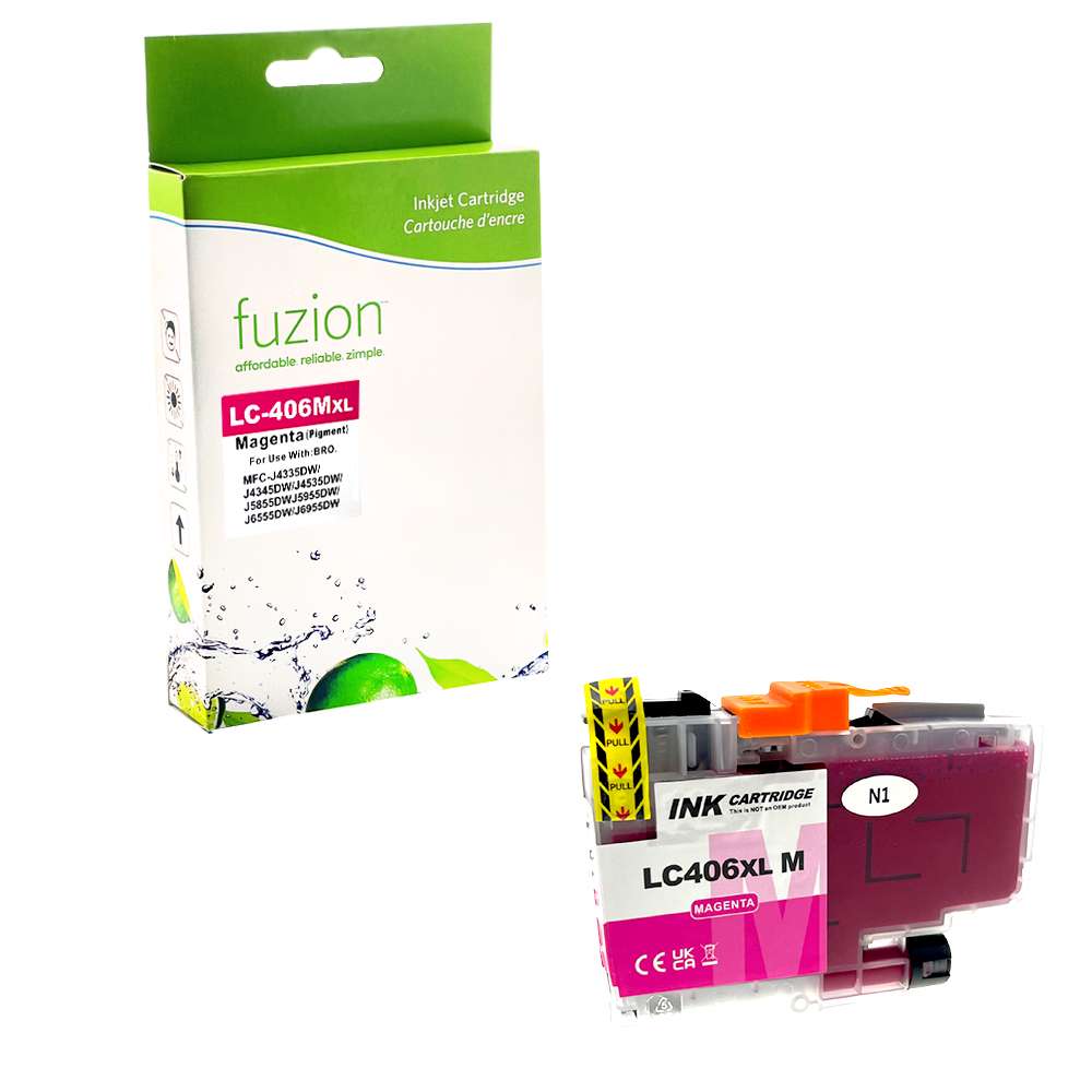 Brother LC406XLMS Compatible - Magenta Ink Cartridge - Fuzion