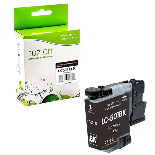 Brother LC501XLKS Compatible - Black Ink Cartridge - Fuzion