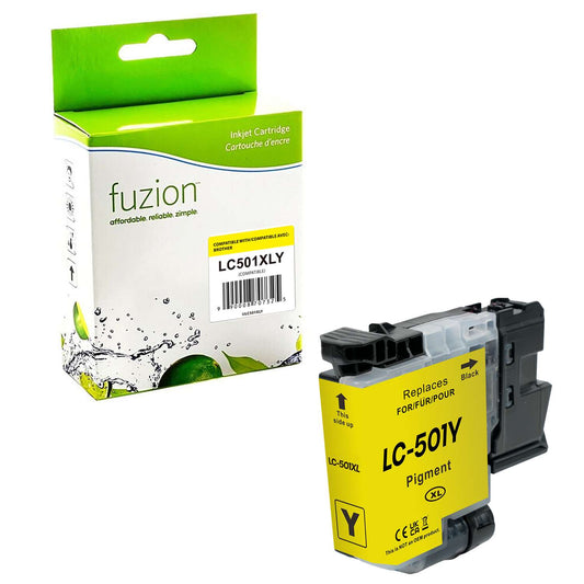 Brother LC501XLYS Compatible - Yellow Ink Cartridge - Fuzion