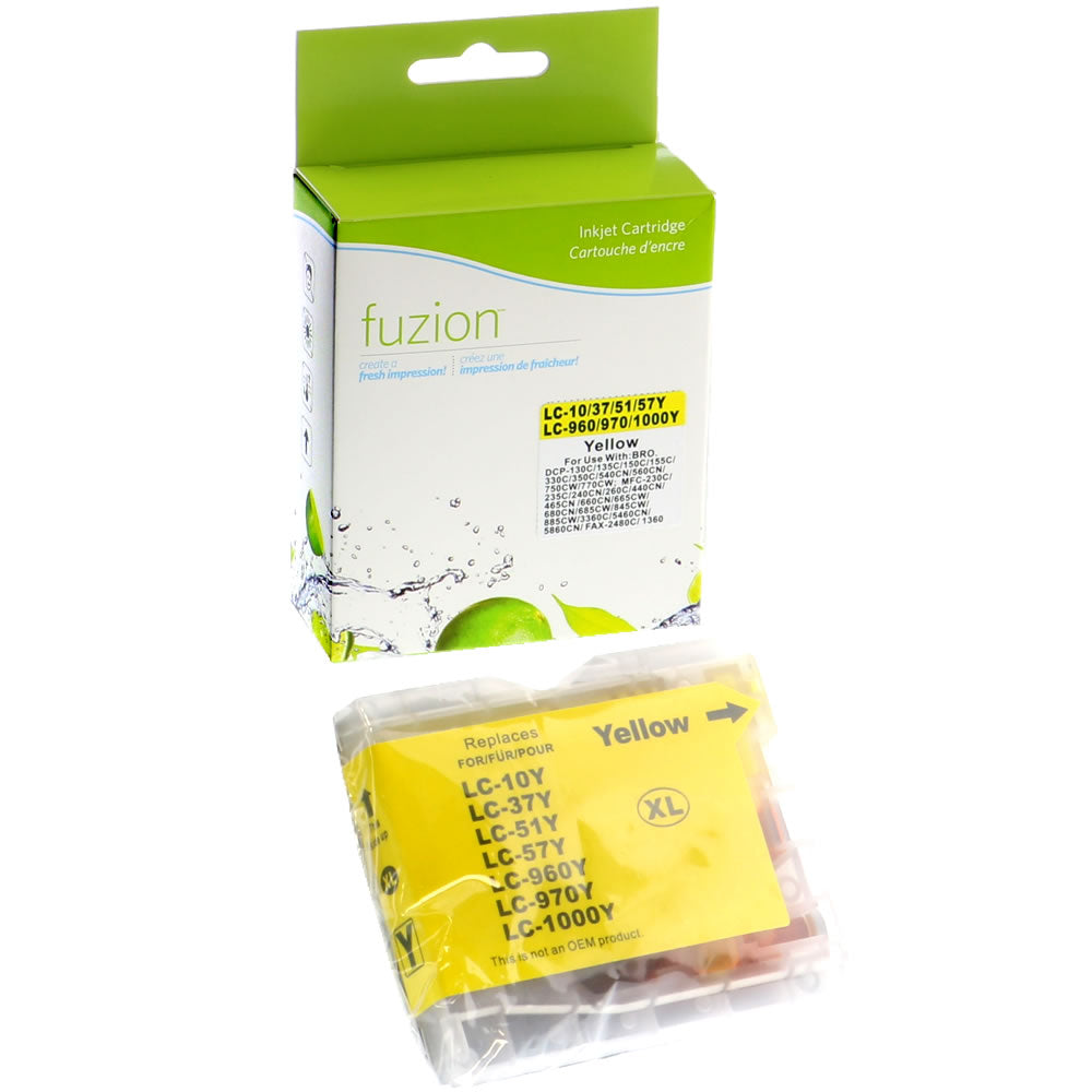 Brother LC51 Compatible - Yellow Ink Cartridge - Fuzion