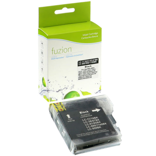 Brother LC61 Compatible - Black Ink Cartridge - Fuzion