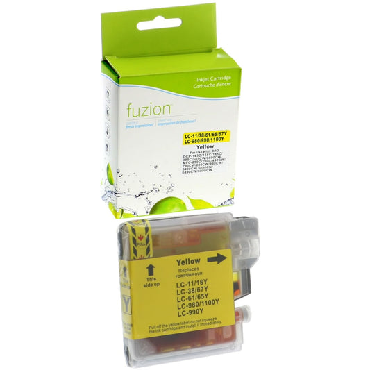 Brother LC61 Compatible - Yellow Ink Cartridge - Fuzion