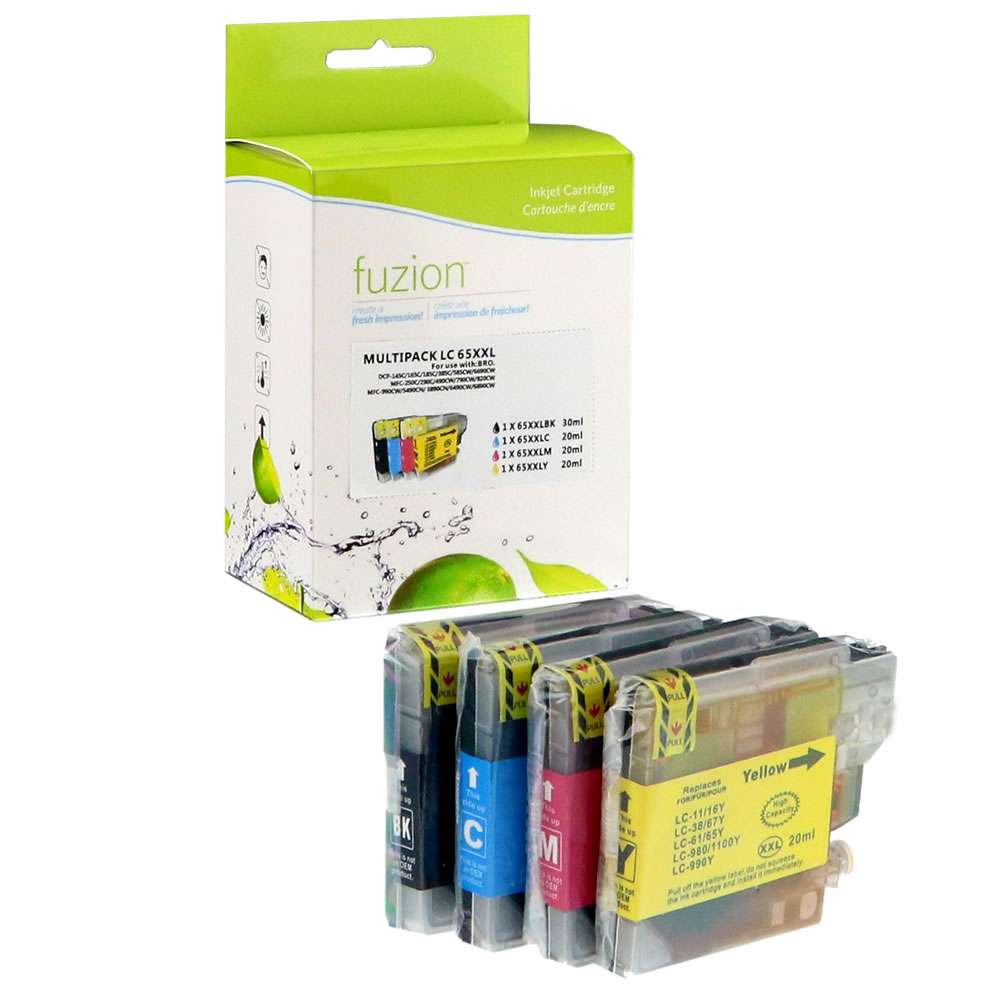 Brother LC65 Compatible Set - C/K/M/Y - Fuzion