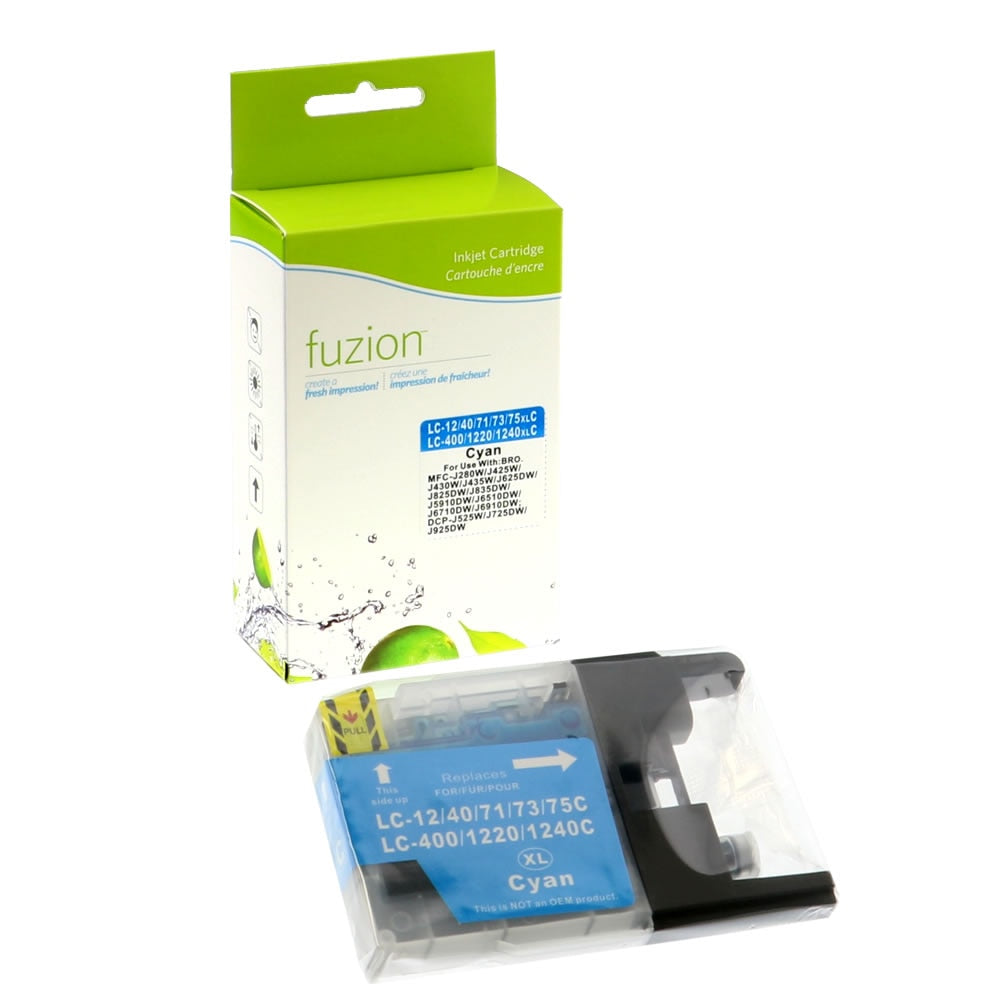 Brother LC75 Compatible HY - Cyan Ink Cartridge - Fuzion