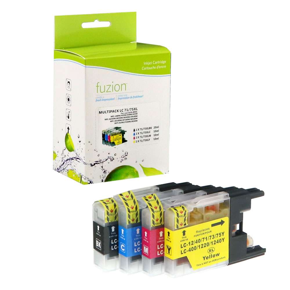Brother LC75 Compatible HY Set - XL C/K/M/Y - Fuzion