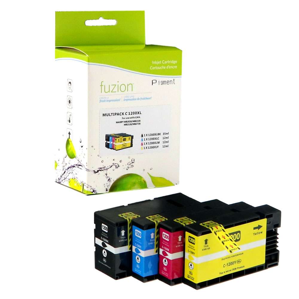 Canon PGI-1200XL Compatible HY Ink Cartridge Set - C/K/M/Y - Fuzion