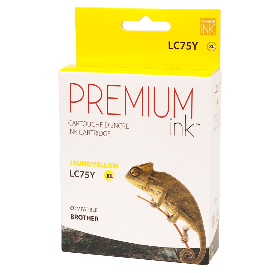 Brother LC75XL New Compatible Ink Cartridge Yellow-Premium Ink