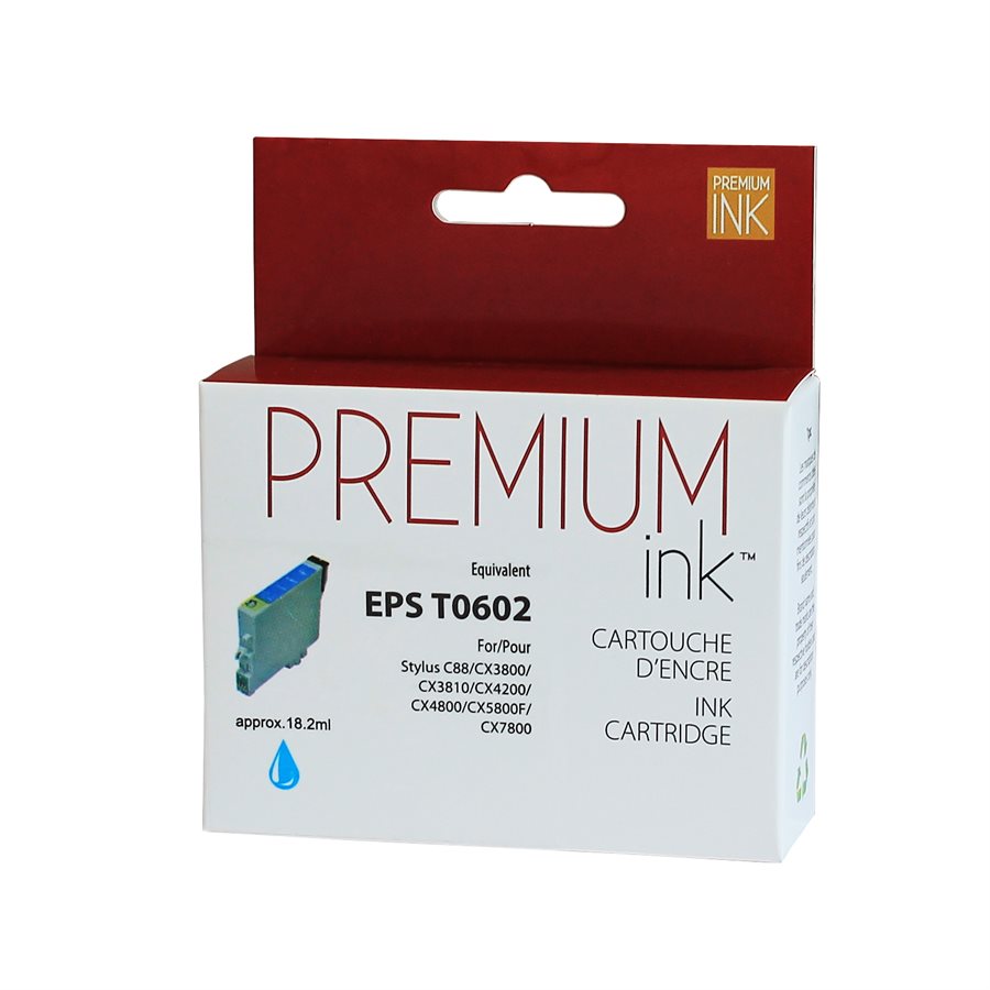 Epson T060220 New Compatible Ink Cartridge Cyan-Premium Ink