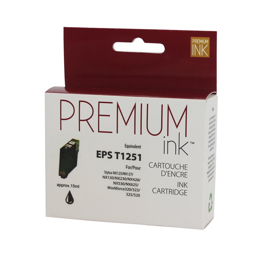 Epson T125120 New Compatible Ink Cartridge Black-Premium Ink