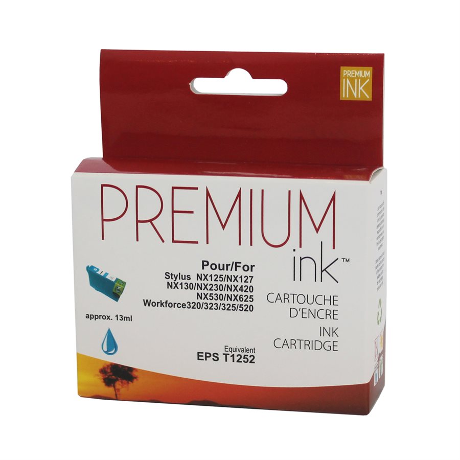 Epson T125220 New Compatible Ink Cartridge Cyan-Premium Ink