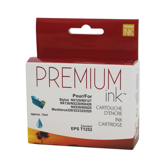 Epson T125220 New Compatible Ink Cartridge Cyan-Premium Ink