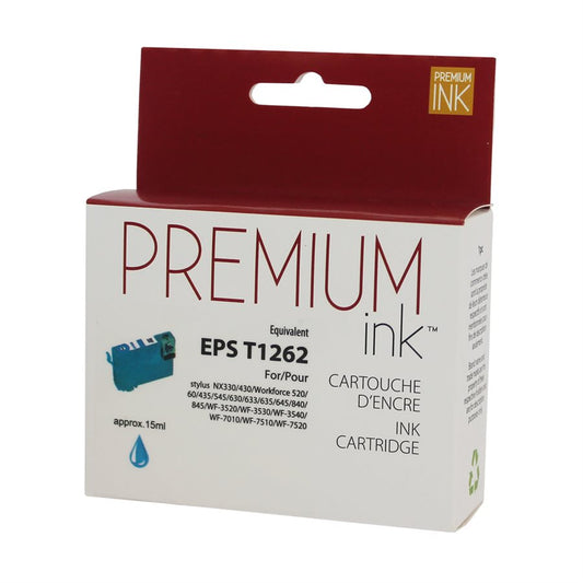 Epson T1262 New Compatible Ink Cartridge Cyan-Premium Ink