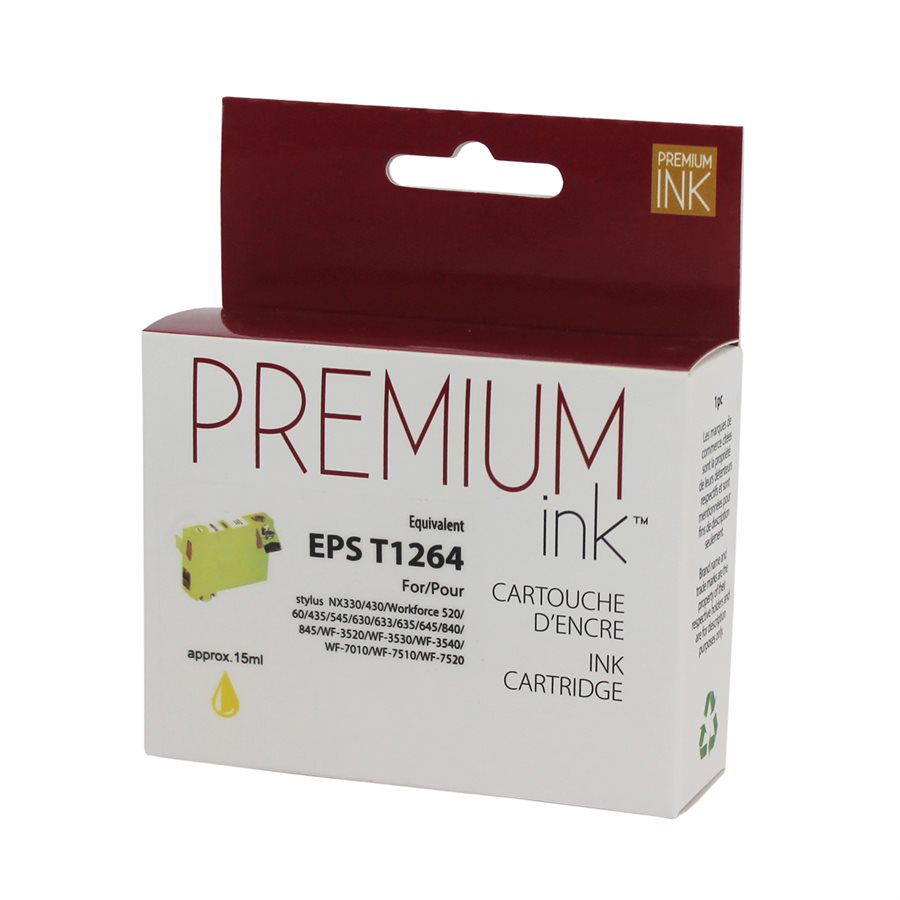 Epson T1264 New Compatible Ink Cartridge Yellow-Premium Ink