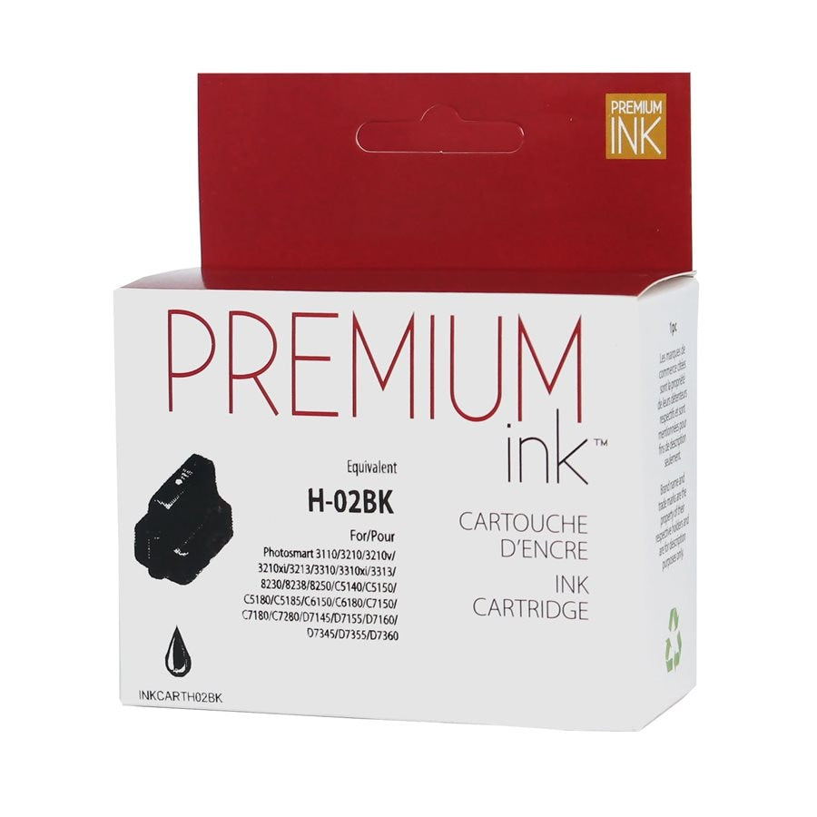 HP 02 C8721W New Compatible Ink Cartridge Black-Premium Ink