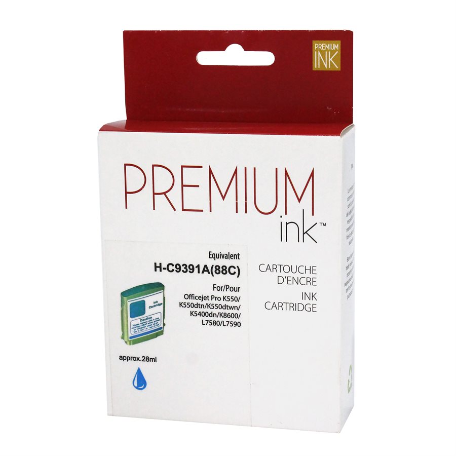 HP 88XL C9391AN New Compatible Ink Cartridge Cyan-Premium Ink