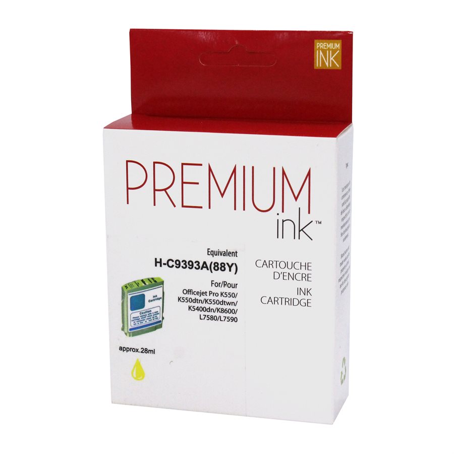 HP 88XL C9393AN New Compatible Ink Cartridge Yellow-Premium Ink
