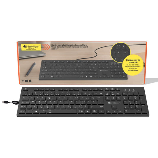 Ergonomic New Compatible Wired Standard French Canadian Keyboard CAN/CSA-Intekview