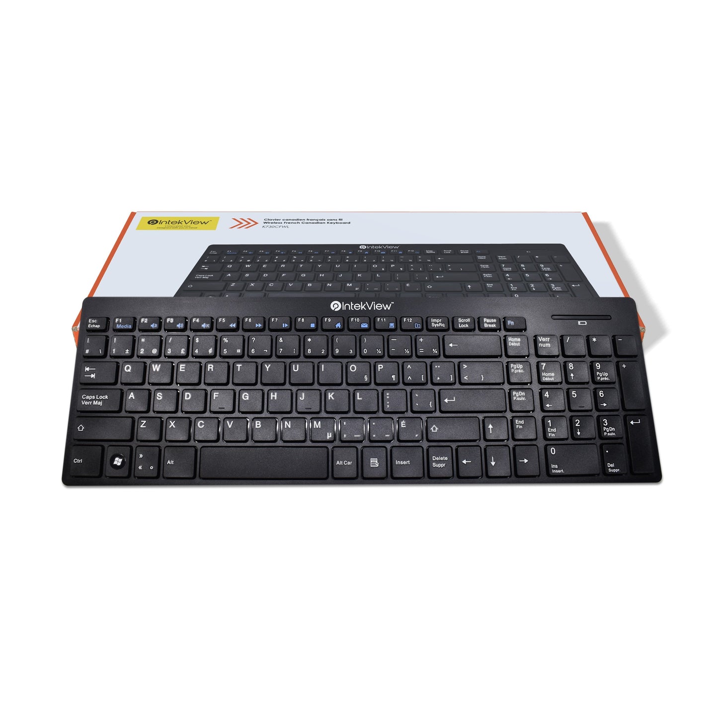Ergonomic New Compatible Wireless Slim Keyboard V.2 French Canadian-Intekview