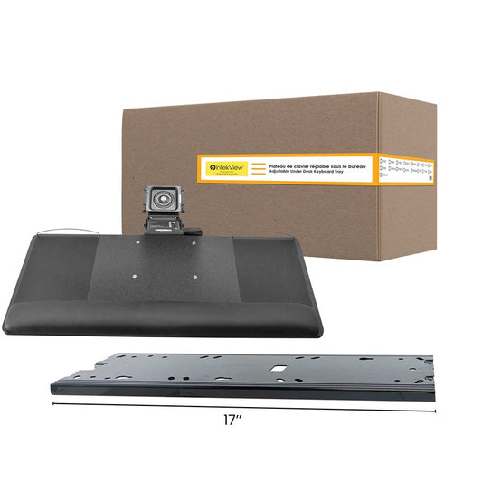 Ergonomic New Compatible Ultimum Keyboard Tray 25''x10'' Ambidextrous-17'' Rails-Intekview