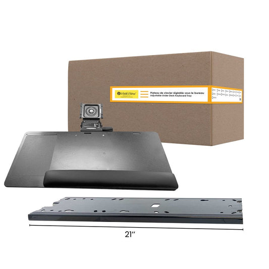 Ergonomic New Compatible Ideal Keyboard Tray 25''x10'' Left-Handed-21'' Rails-Intekview