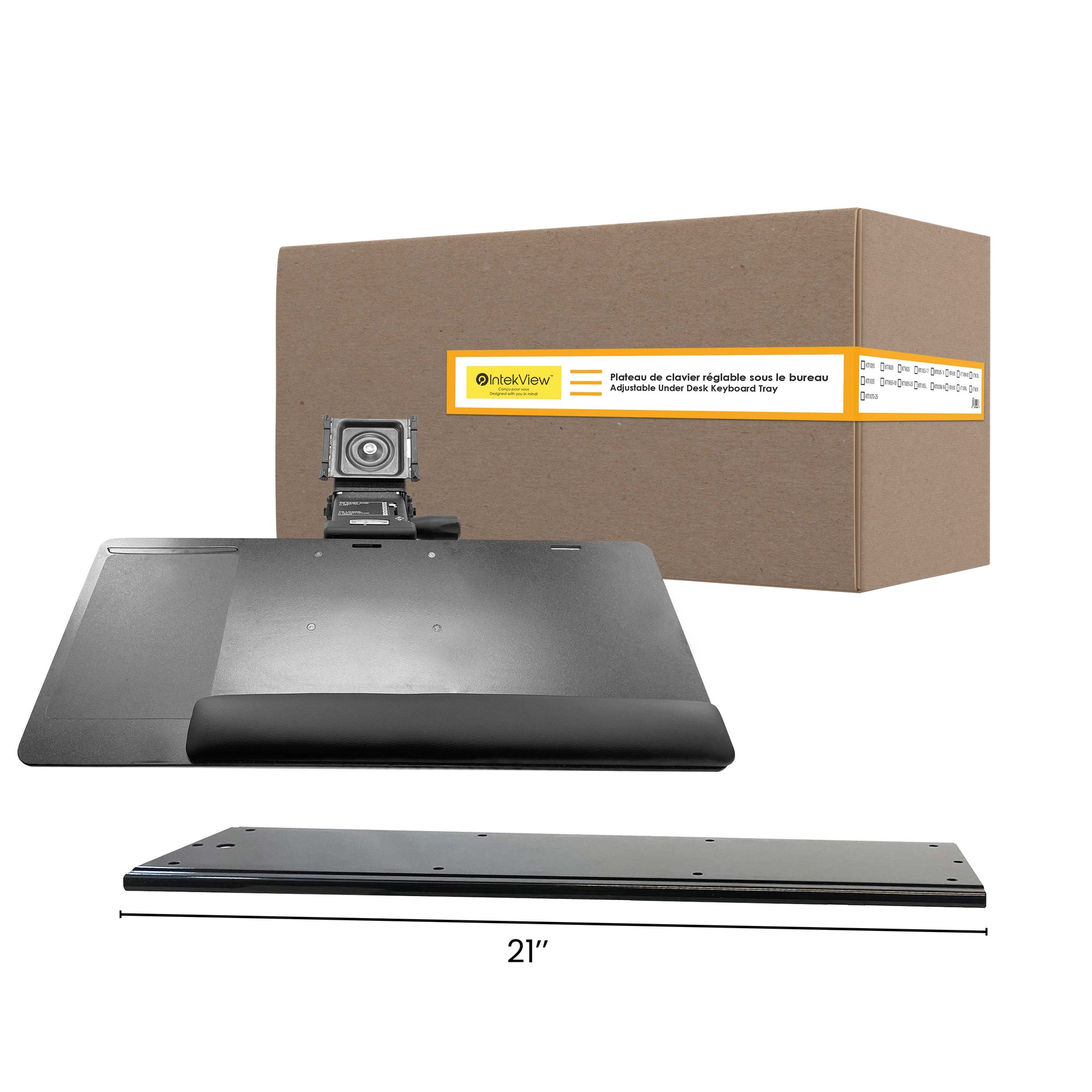 Ergonomic New Compatible Summit Keyboard Tray 25''x10'' Left-Handed-21'' Rails-Intekview