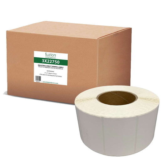 Direct Thermal Labels - 3" x 2" - White - 2750 Roll - Fuzion