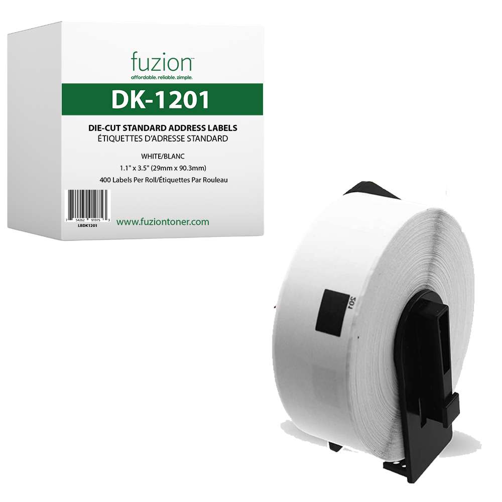 Brother DK-1201 Compatible Die-Cut Standard Address Labels - Fuzion