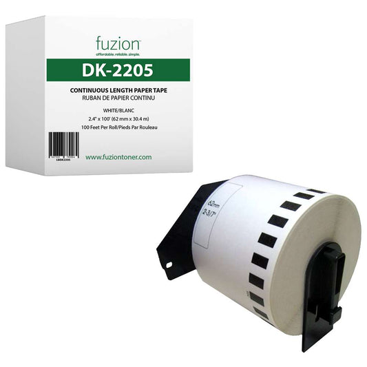 Brother DK-2205 Compatible Continuous Length Paper Label - Fuzion